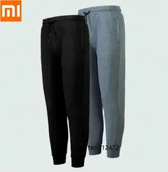 Xiaomi мужские осенние зимние спортивные штаны повседневные плюс бархатные теплые спортивные штаны для бега брюки с эластичным поясом