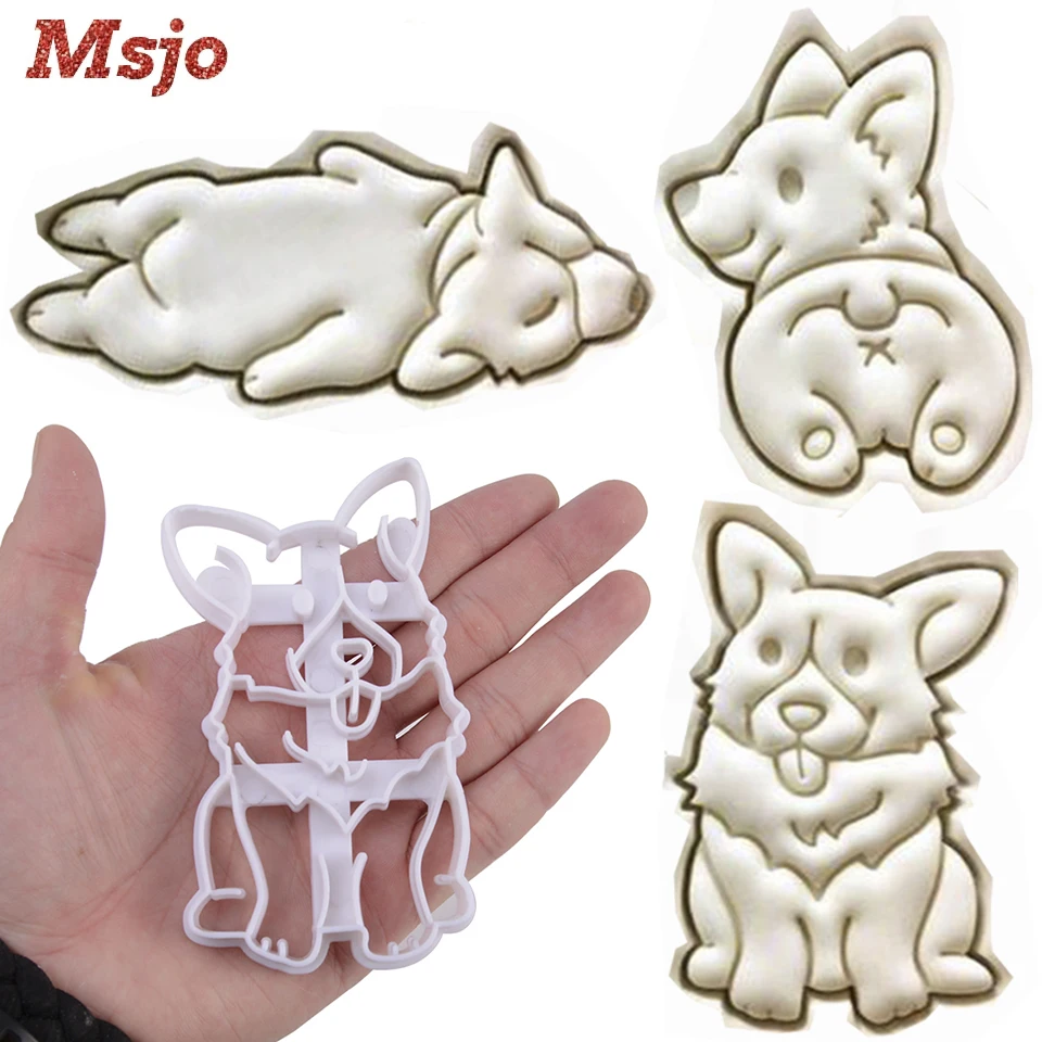 Формочка для печенья MSJO 3 шт./компл. мультяшная форма в виде собаки формочка