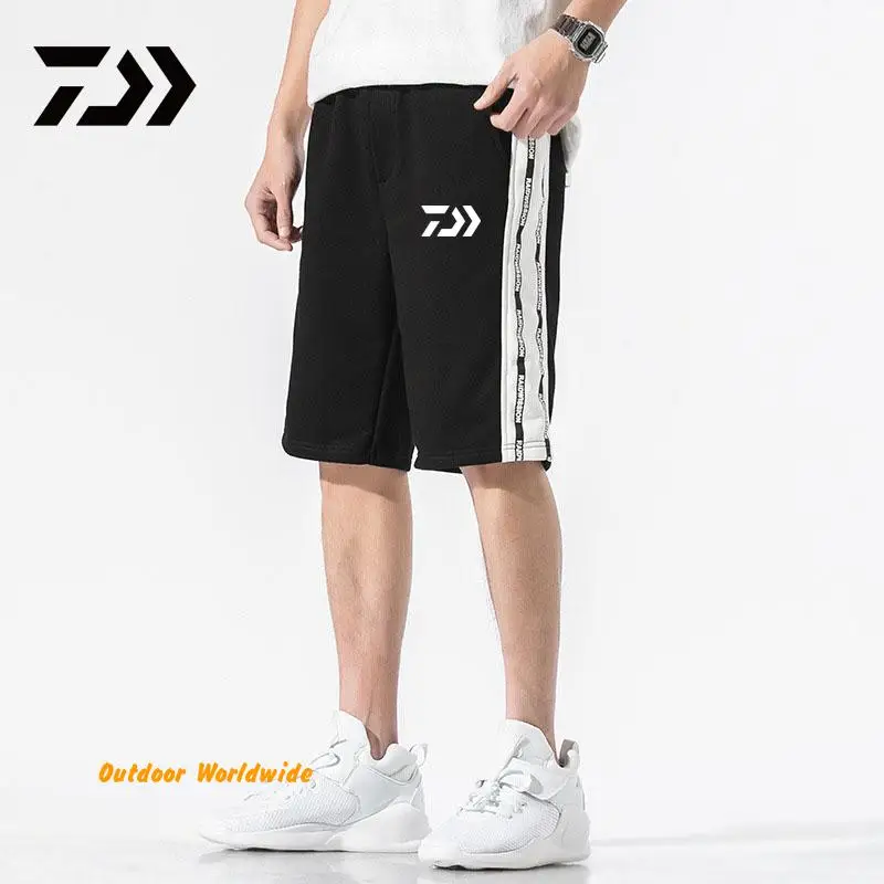 Летние мужские спортивные свободные укороченные брюки уличные штаны DAIWA для