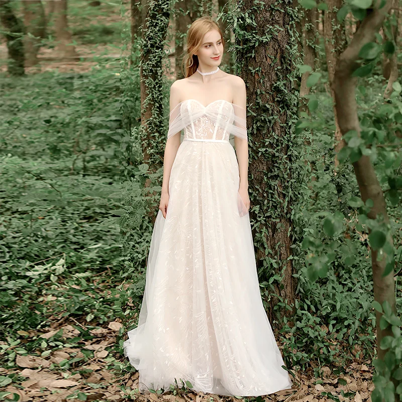 FENTEFEN простой высокого качества свадебное платье 2020 кружевное Robe De Mariage Vestidos Novia