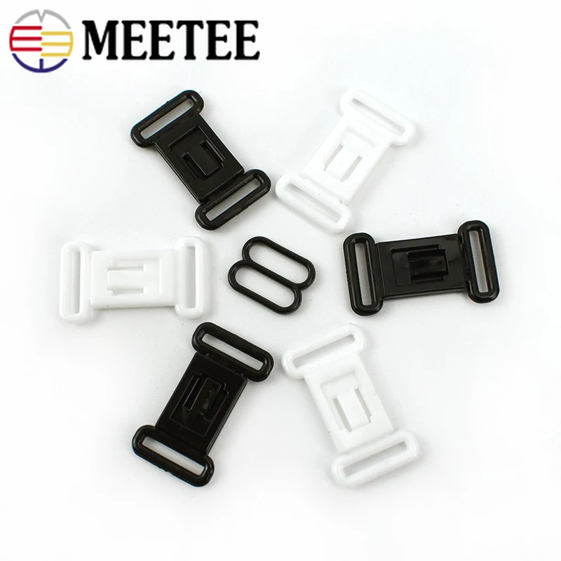 100 комплектов Meetee 12 5 мм Пластиковые регулируемые пряжки уплотнительное кольцо