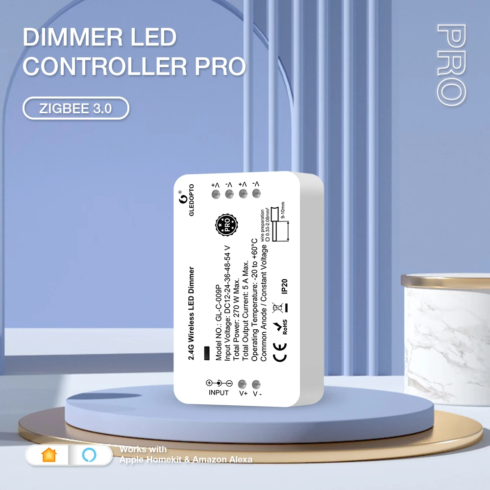 

G LED OPTO Zigbee 3,0 Pro WW/CW LED Strip Control ler DC 12-54V