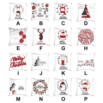 

2019 New Christmas Elk Snowman Snowflake Printing Cushion Pillow Pillow Home cojines sofa decoracion elegante подушки декор