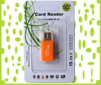 

Cooling Card Reader MicroSD/TF Card/Cellphone Memory Card Card Reader High-Speed 2.0 with Packaging-
