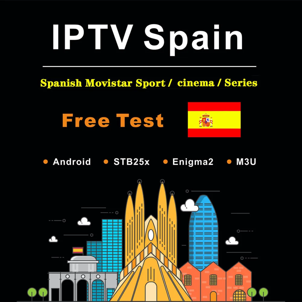 Европа IP tv Испания 1 год M3U подписка испанский Movistar спортивный кинотеатр для SSIP ТВ Испания Smart tv Box IP tv Smarters Android MAGS