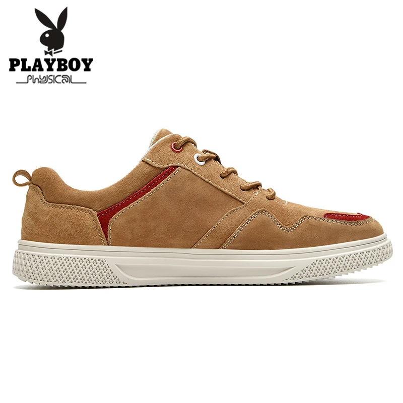 PLAYBOY/Новинка; модная мужская повседневная обувь; сезон весна-осень; Мужская обувь; обувь из натуральной кожи; мужская обувь на плоской подошве; Zapatillas; PL615125