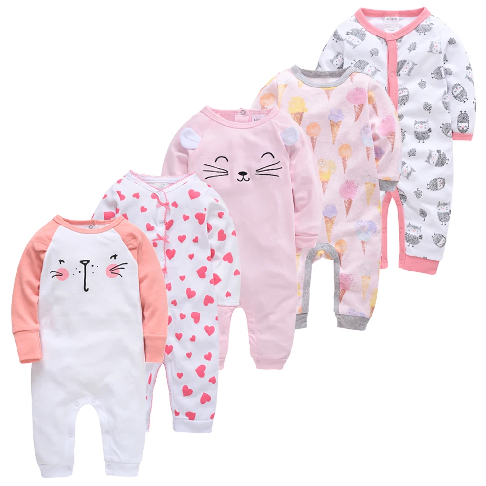 Всесезонная одежда для маленьких девочек; roupa de bebes; хлопковые комбинезоны для новорожденных; детские пижамы с длинными рукавами; удобные комбинезоны; одежда для маленьких мальчиков - Цвет: ZZPY2
