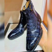 

Ankle Boots Botines Fashion Classic Comfortable Outdoors PU Leather 2021 New Buckle Solid Men Shoes мужские сапоги Casual KR703