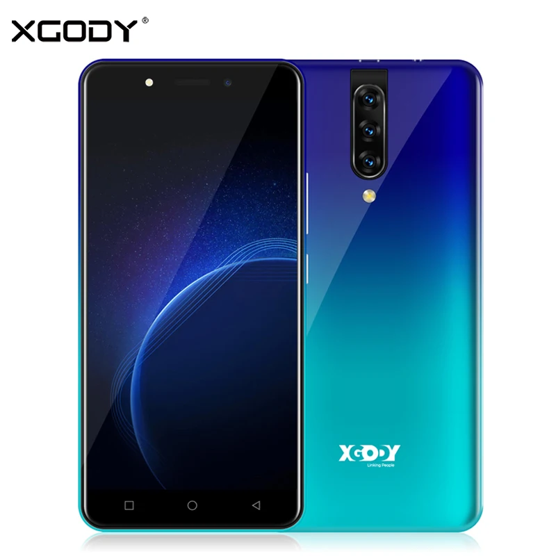 Смартфон XGODY Dual 4G Sim 5,5 "18:9 Android 9,0 мобильный телефон 2 Гб ОЗУ 16 Гб ПЗУ MTK6737 четырехъядерный 5.0MP WiFi 2800 мАч мобильный телефон