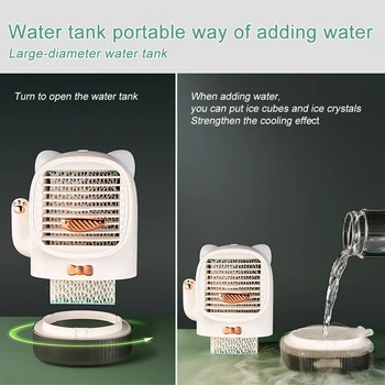 

3 In 1 Air Cooler Fan Portable Digital Air Conditioner Humidifier Space Easy Cool Purifies Air Cooling Fan For Home Office