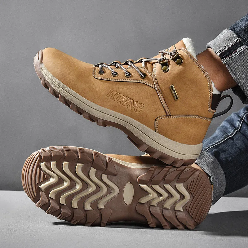 Зимние мужские уличные походные ботинки профессиональные водонепроницаемые