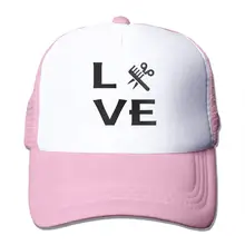 Love Hairstylist сетчатая Бейсболка унисекс Регулируемая Кепка В Стиле Дальнобойщика розовая