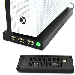 Для Xbox One Slim console x-one Slim охлаждение вертикальная подставка с вентилятором Вентилятор игры аксессуары 2 кулера + 1USB + 2 концентратора базовый
