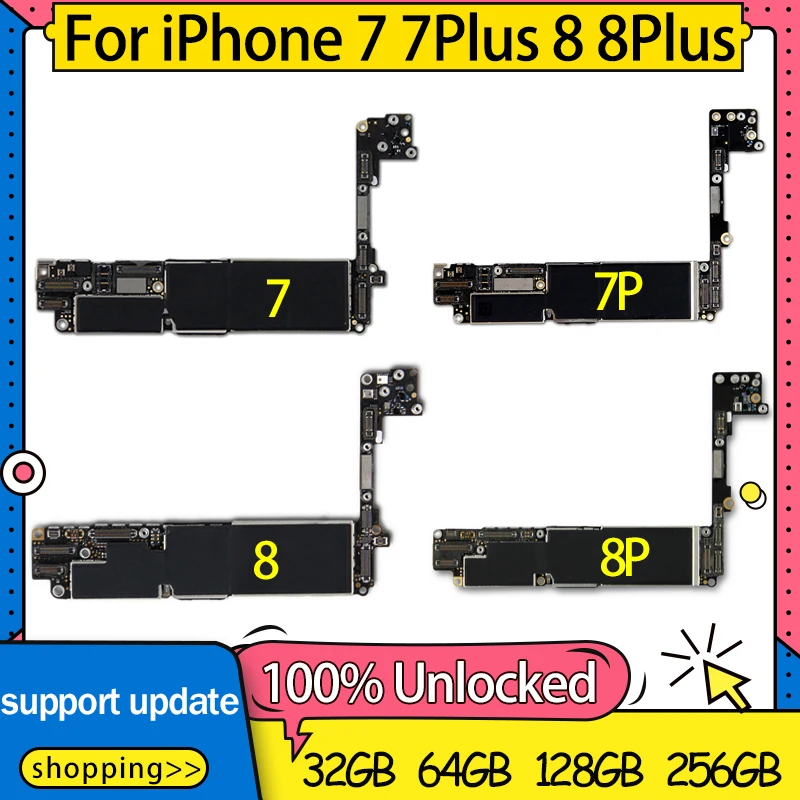 Материнская плата для IPhone 7 plus 8 материнская без распознавания отпечатков пальцев