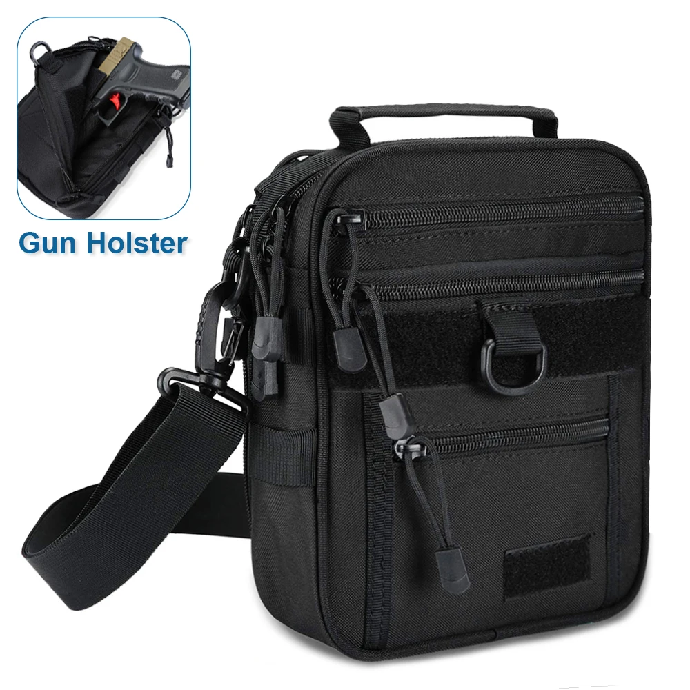 Tactical Pistol Carry Bag Military Shoulder Sling Bag Handgun Holster