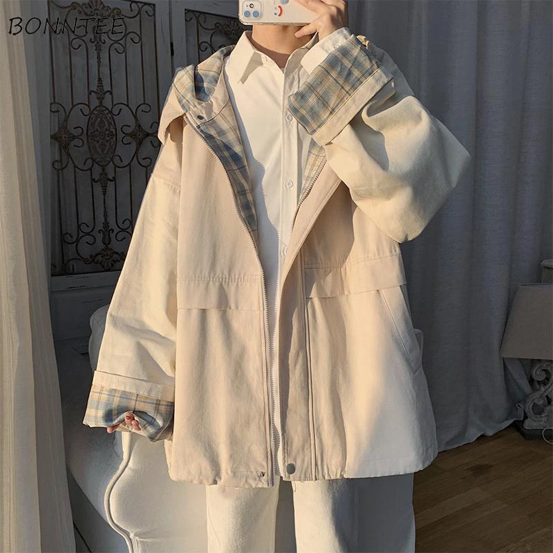Jackets Women Retro Loose Zipper Hooded Spring College Harajuku Trendy All-match Cozy Minimalist Classic Leisure Unisex Outwear | Женская