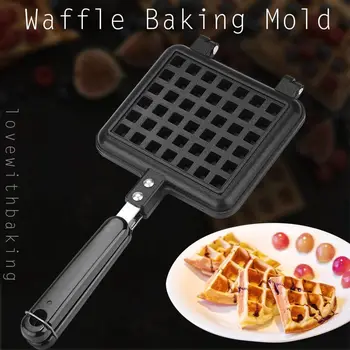 

Dual Head Kitchen Gas Non-Stick Waffle Maker Pan Mould Mold Press Plate Baking Tool Bubble Egg Cake Oven Breakfast Machine