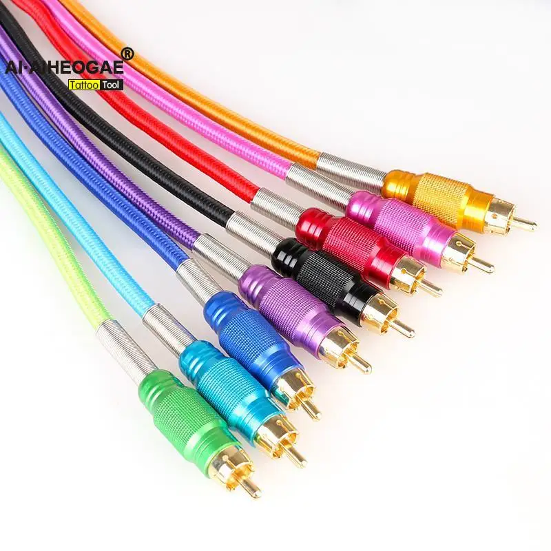 

1.8m RCA tattoo machine terface cable Clip Cord Switch Hook Line For Conversion kit Power Supply tattoo accessories dropship