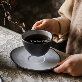 

Nordic Design Retro Ceramic Coffee Mug Saucer Set Water Cup