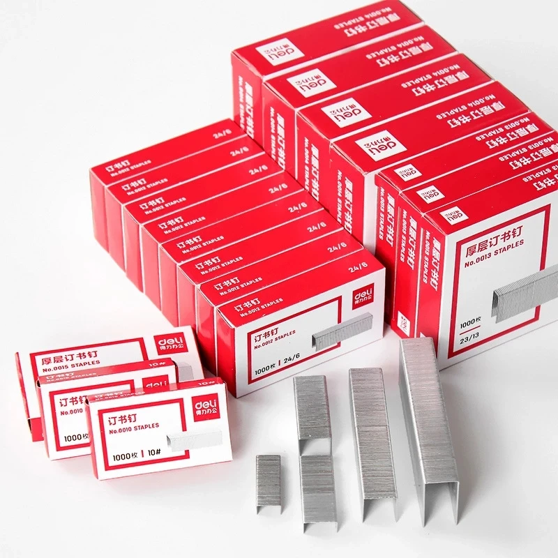 1000 pcs/set Csemegebolt 0012 staples 24/6 Általános 12# Rozsdamentes Acél Rakodóhely Tudomány Iskolaépület Hivatali székhely Anyagellátás Kötelező nails