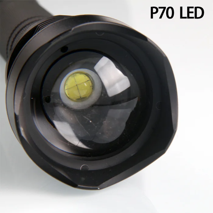 Новый длинный Zoom P70 бликовый фонарик из алюминиевого сплава с длинным съемным водонепроницаемым зарядным наружным фонариком