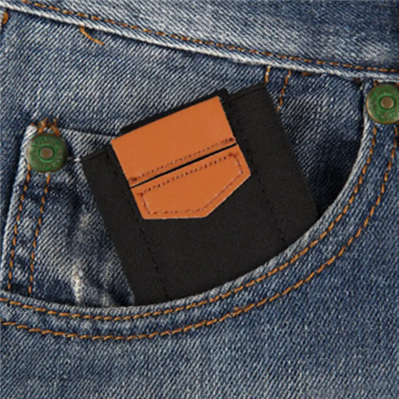 BISI GORO, эластичная RFID визитница, кошельки, мужские, высокое качество, кожаный кошелек, Ретро стиль, мужской, тонкий, мини кошелек, маленький кошелек