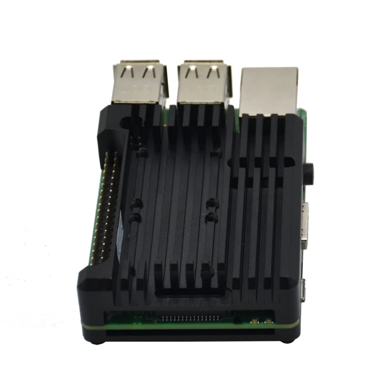 Aluminum case For Raspberry Pi 4 Model B+ with Cooling Shell Metal Alloy Aluminum Case Radiator Cooling Fan
