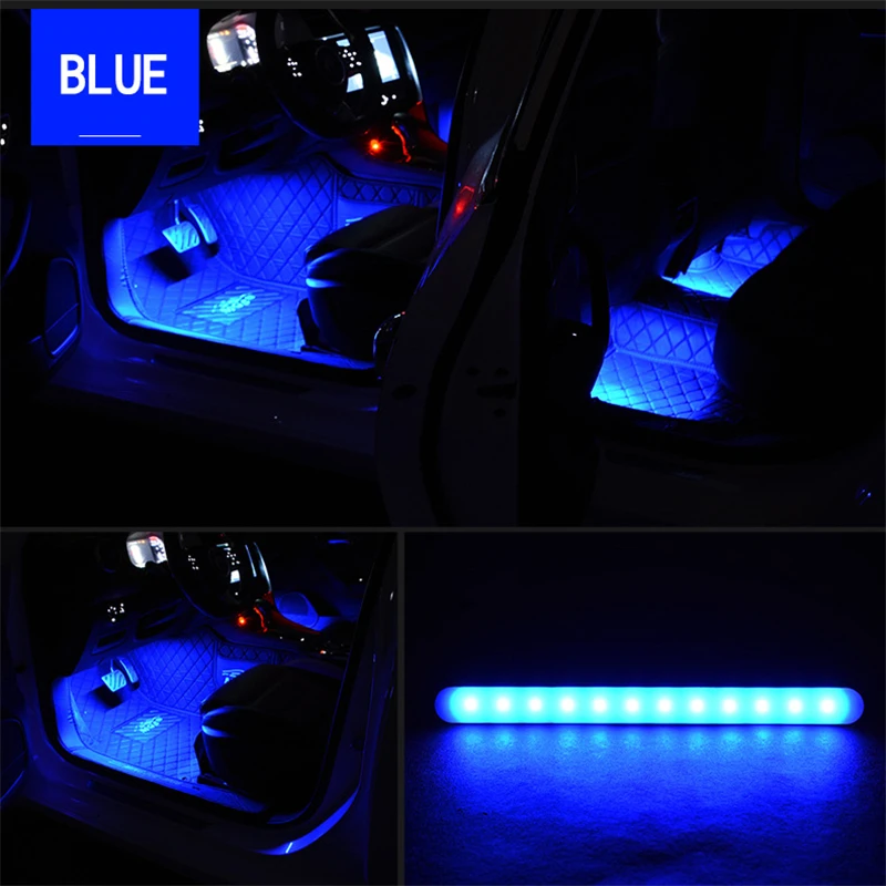 Автомобильный светодиодный огни RGB с музыкальным ритмом огни автомобиля атмосферу осветительные полосы Undercar сверкающие светильники голос Управление/Дистанционное Управление USB/адаптер