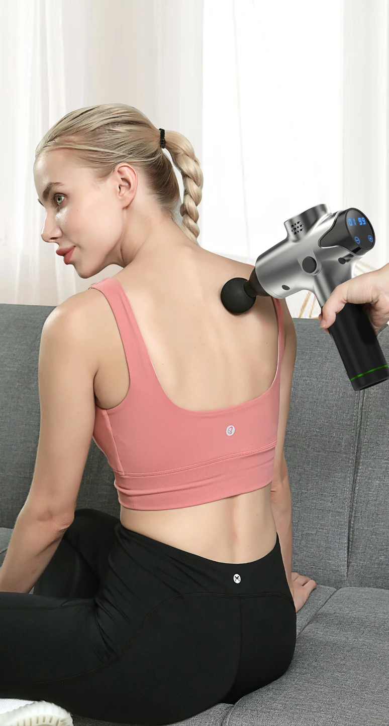 Handheld Percussion Massage Gun Deep Tissue Noiseless Massager for Sore Muscle and Stiffness,20 Var