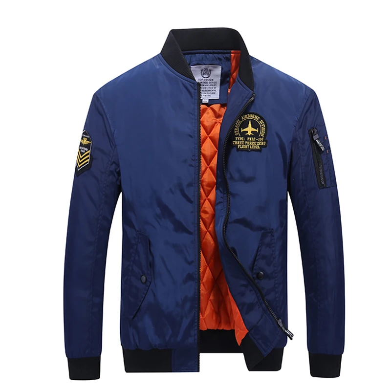  Bomber Male pilot jacket men thermal Tactical Jacket Military Winbreaker Baseball Jacket Custom win