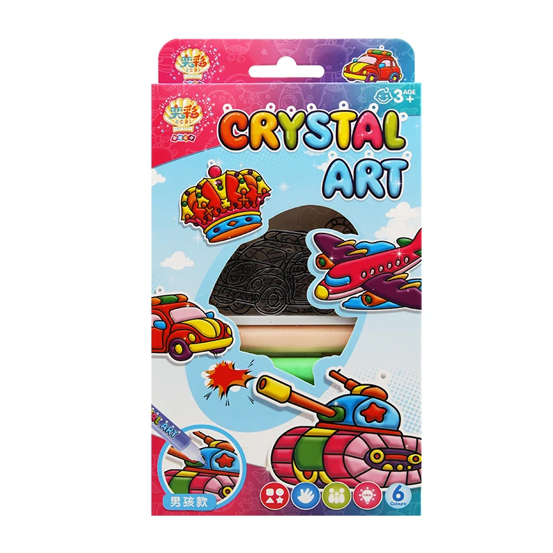 Boy Style Дети DIY Рисование ручной работы брелок игрушки мультфильм клей темперная живопись игрушки для детей детский сад развивающие ремесло набор подарок - Цвет: Boy Style