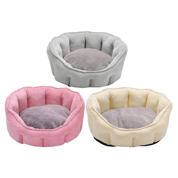 

Dog Bed Washable Pet Baskets Warm Kennel Soft Cat Sofa Bed for Small Medium Dog Puppy Fleece Thick Cushion