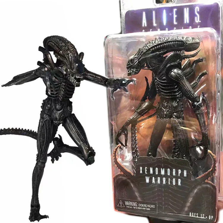

New 7inch Aliens Vs Predator Figure Black Alien Xenomrpn Warrior Action Figure Toy Horror Doll Gift In Box