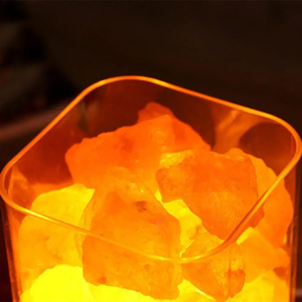  Salt Lamp Himalayan Crystal Salt Stone Lamp Negative Ion Air Purification Lamp Sleep Aid Square Rou - 4000246833902