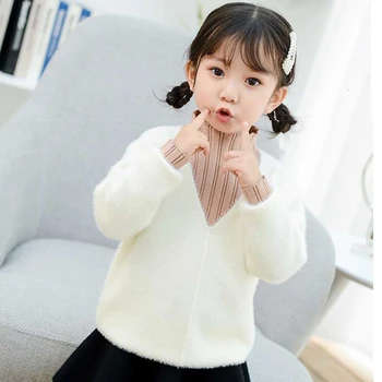

Sweater Knitted Autumn Girls Winter Top New Children Clothing Teenage Girl Sweater Children's Cotton Sweater 2019 Pullover