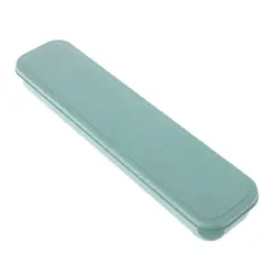 Eco-Friendly Wheat Straw Portable Cutlery Set with Case (Green)