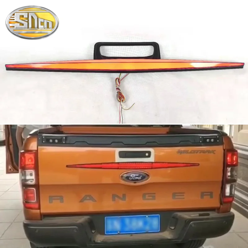 Задний бампер багажник задний светильник для Ford Ranger T7 T8- Автомобильный светодиодный задний ходовой фонарь тормозной динамический сигнал поворота отражатель