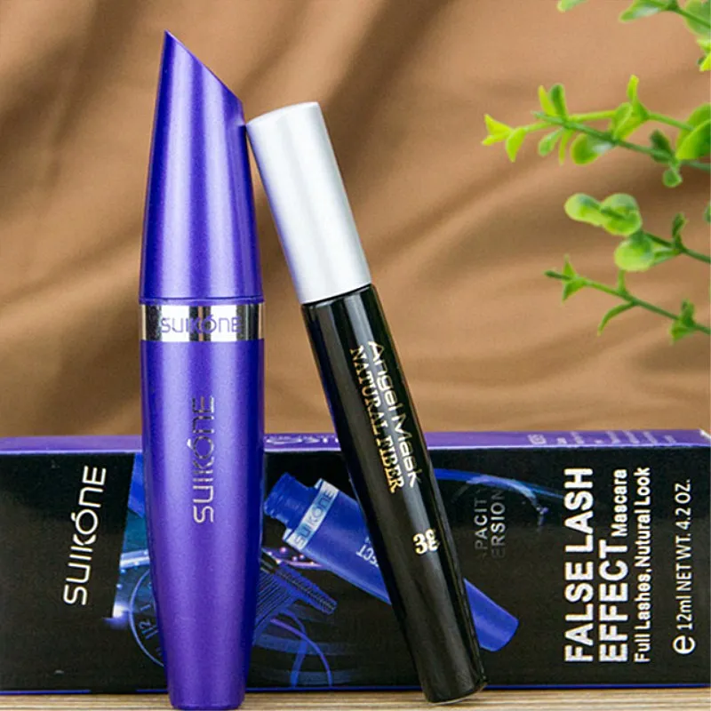 

2Pcs Makeup Mascara False Eyelashes Make-Up Waterproof Curling Thick Cosmetics Eyes Max Volume Professional Extension Length