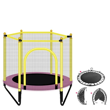 

Indoor Round Mini Trampoline Kids Children Playing Jumping Bed Outdoor Exercise Enclosure Pad Trampolines with Safety Net