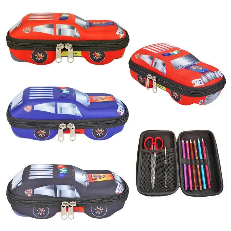 Pencil Cases 3D Racing Car Cartoon Stationery Box For Children