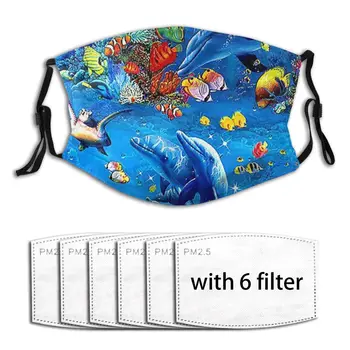 

Anti Dust Washable Reusable Respirator PM2.5 Filter Surfing Whale Mask Outdoor Air Mouth Cover Breathing Purifier