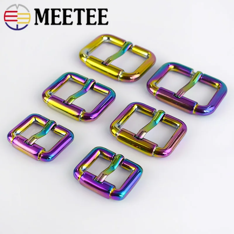 Meetee 4 шт. 20/25/32 мм Аппаратные средства Декор металлические пряжки ремня сумка контактный пряжки DIY пальто одежды обувь регулировки сумки аксессуары «сделай сам»
