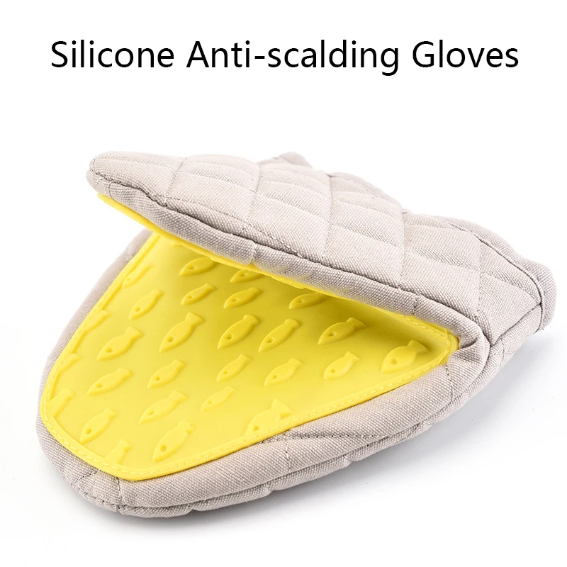 

Silicone Anti-scalding Oven Gloves Mitts Potholder Kitchen Silicone Gloves Tray Dish Bowl Holder Oven Handschoen Hand Clip