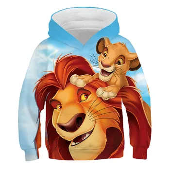 

3D Lion King Print kids Hoodies Cartoon anime hoodies for teen girls sweatshirt autumn Long Sleeve O-Neck Casual Pullover