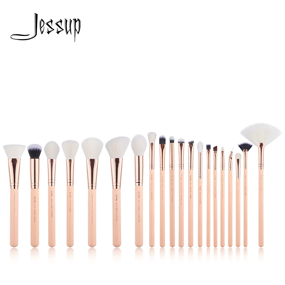 Jessup кисти 20 шт Профессиональные кисти для макияжа набор косметических инструментов Кисть для макияжа Пудра основа Румяна для губ