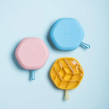 

Household Creative Hexagonal Ice Cube Mold Refrigerator Ice Box Diy Homemade Ice Cube Storage Box Kitchen Accessories