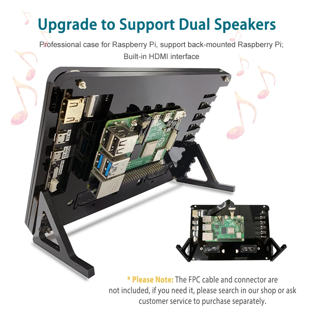 LESOWN ̴ HDMI USB  ġũ, 7 IPS 1024x600 LCD г ÷, ׷ Ŀ ,   4 