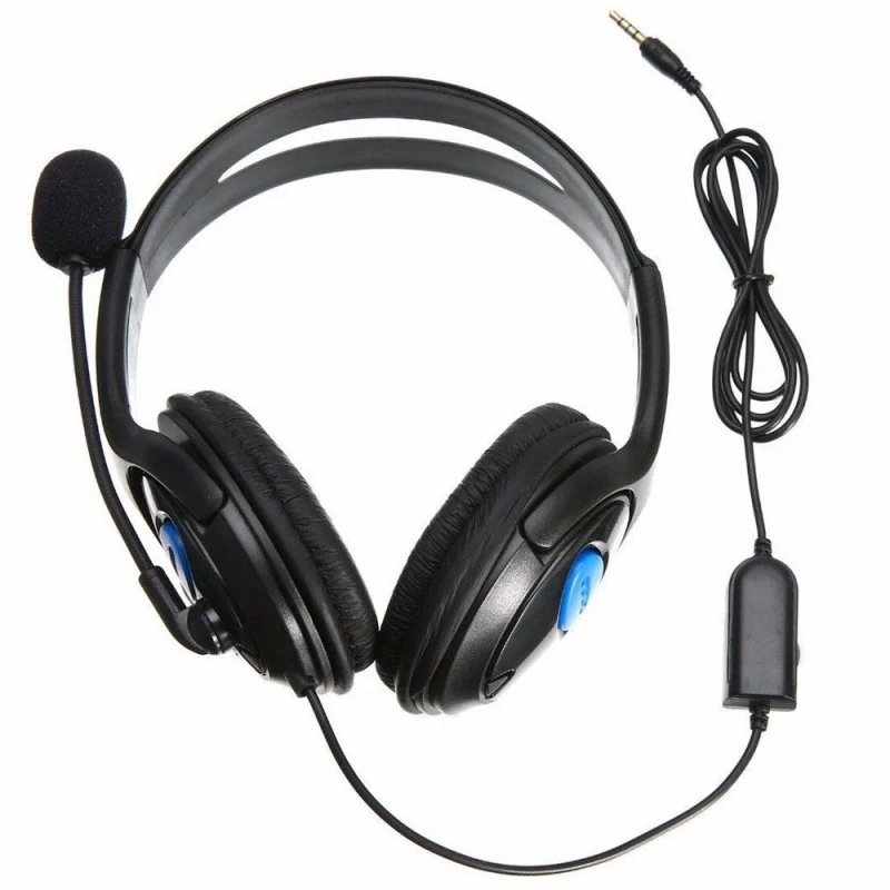 3,5 мм проводные наушники Игровые наушники повязка игровая гарнитура с микрофоном для PS4 sony playstation 4/PC компьютер S2 - Цвет: Черный