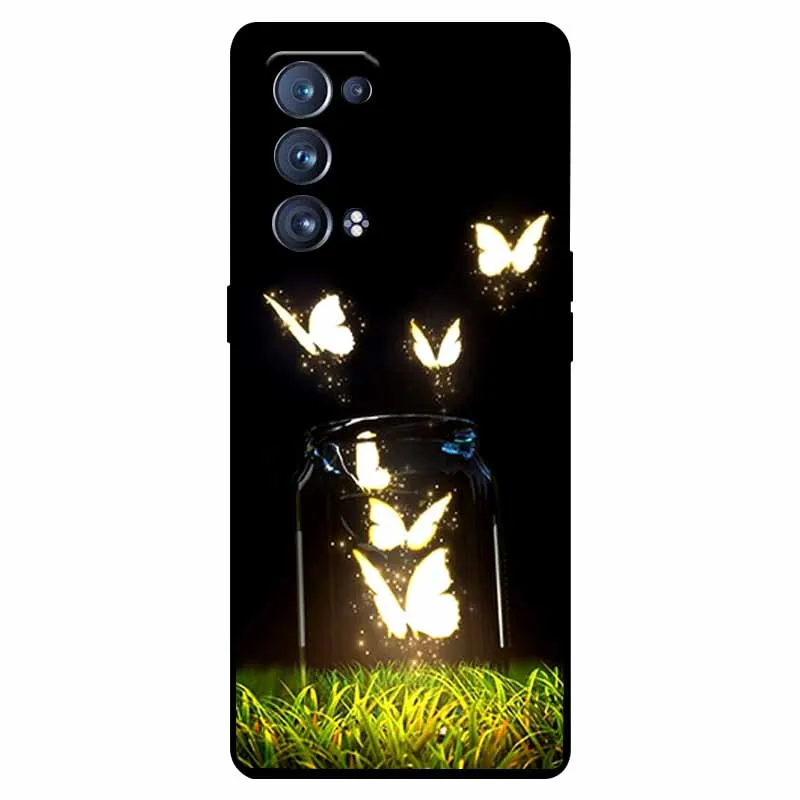 Shockproof Soft Silicone TPU Back Cover for Oppo Reno 6 Pro 5G - Cute and Durable