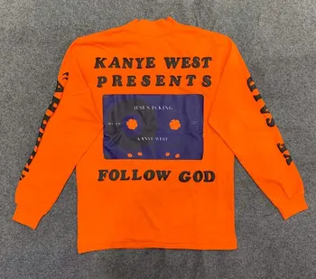 

Kanye West Trust God long sleeves T Shirt Men Women 3D letter Printing High-Quality Top Tees Hip Hop Casual Trust God T-shirt